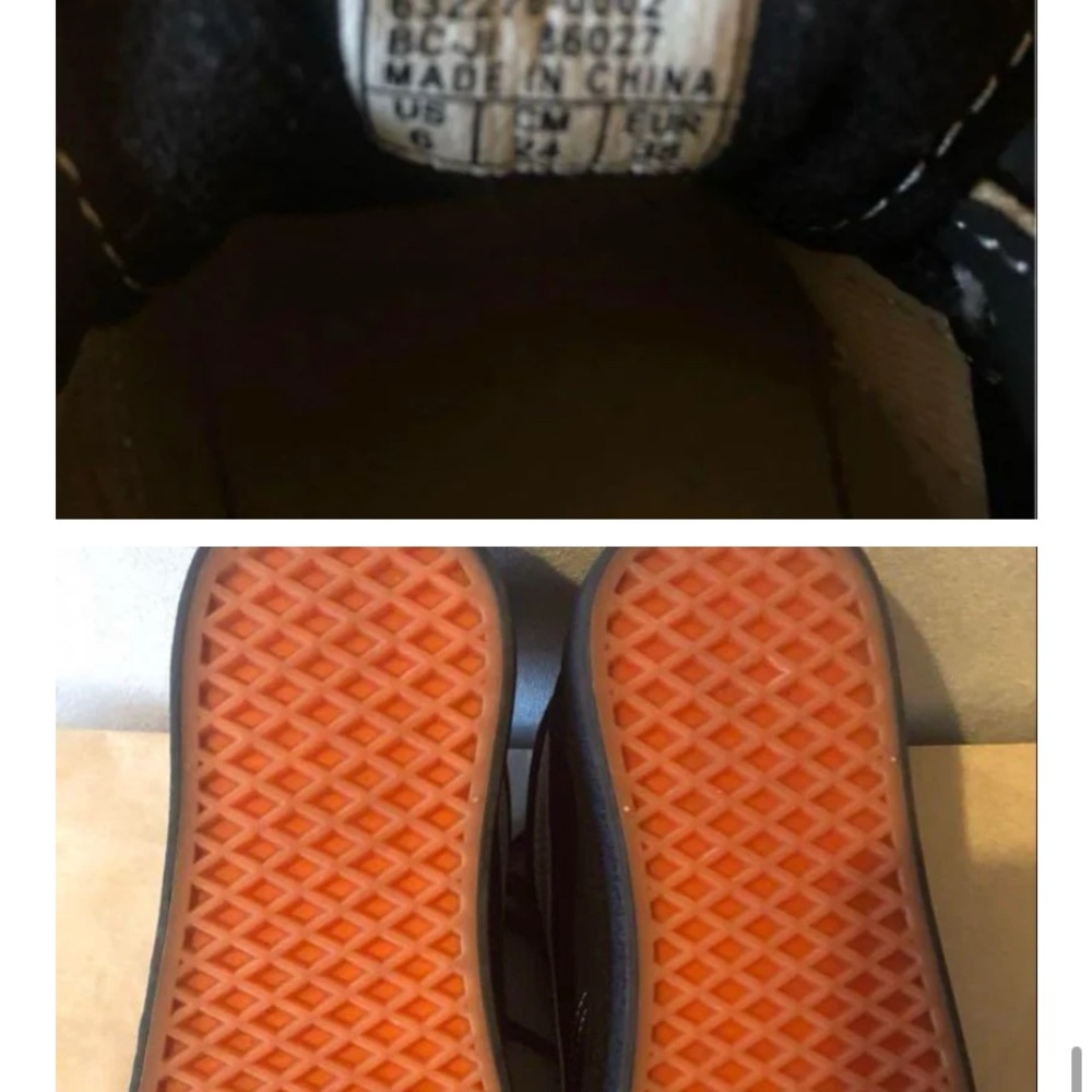 Black and Orange Sneakers